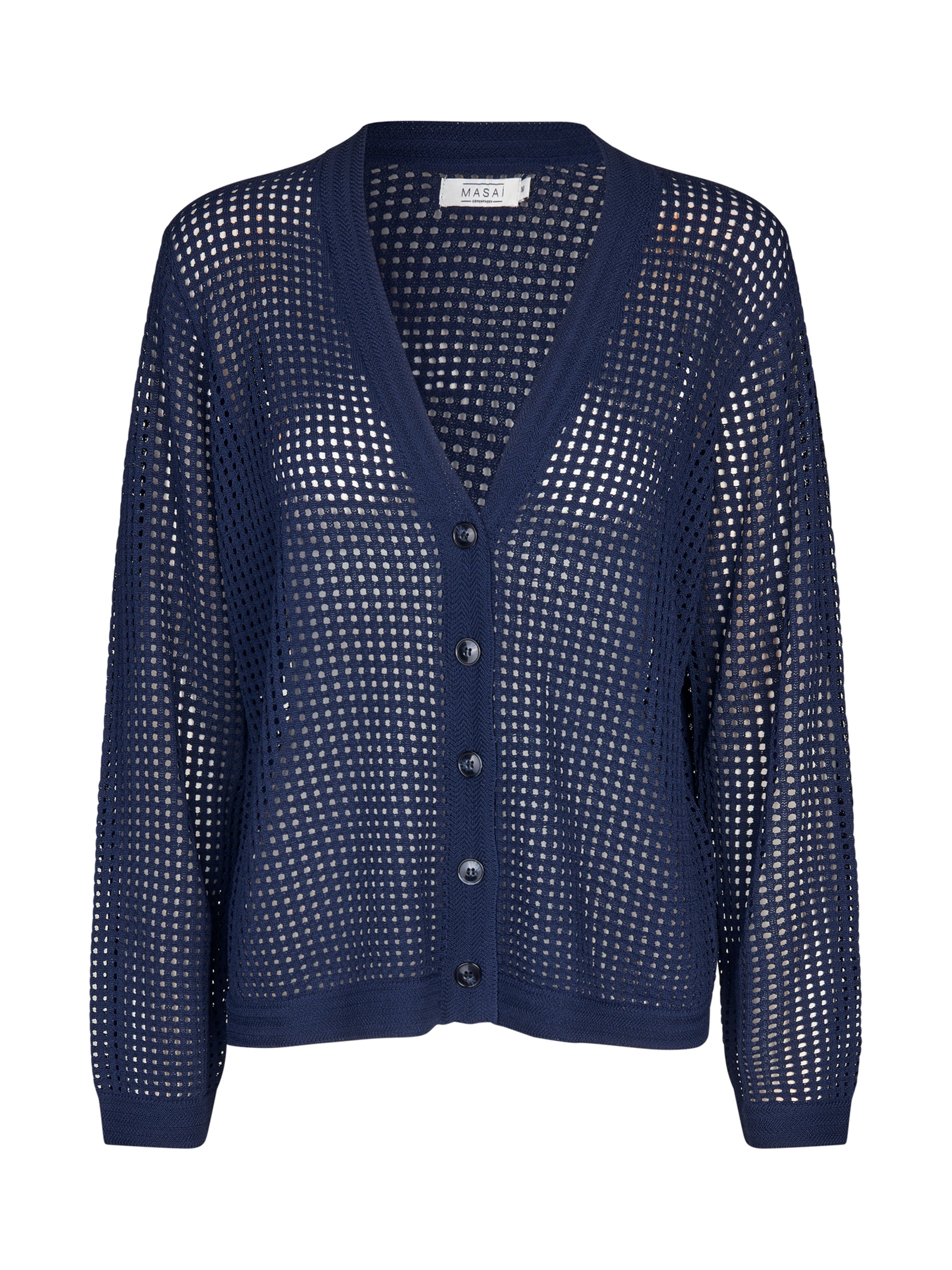 Masai Gebreid vest 'Larkena' in Blauw: voorkant