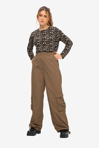 Studio Untold Wide Leg Cargohose in Braun