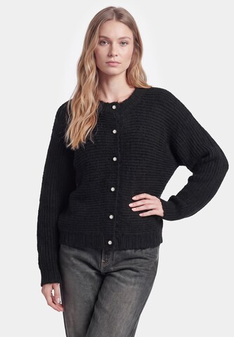 DreiMaster Vintage Knit cardigan in Black: front