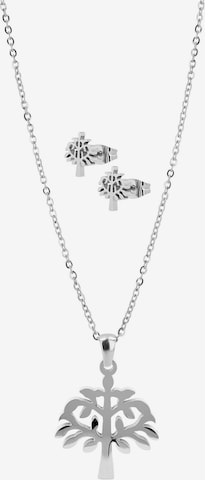 Akzent Schmuckset 'Edelstahl silber' in Silber: Vorderseite
