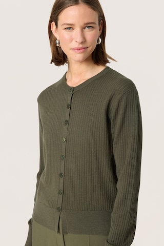 SOAKED IN LUXURY Knit cardigan 'Spina' in Green