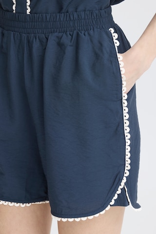 ICHI Loosefit Shorts 'IHLeni' in Blau