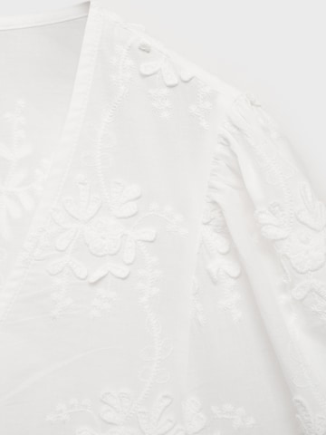 MANGO Blouse 'SWIRLY' in Wit