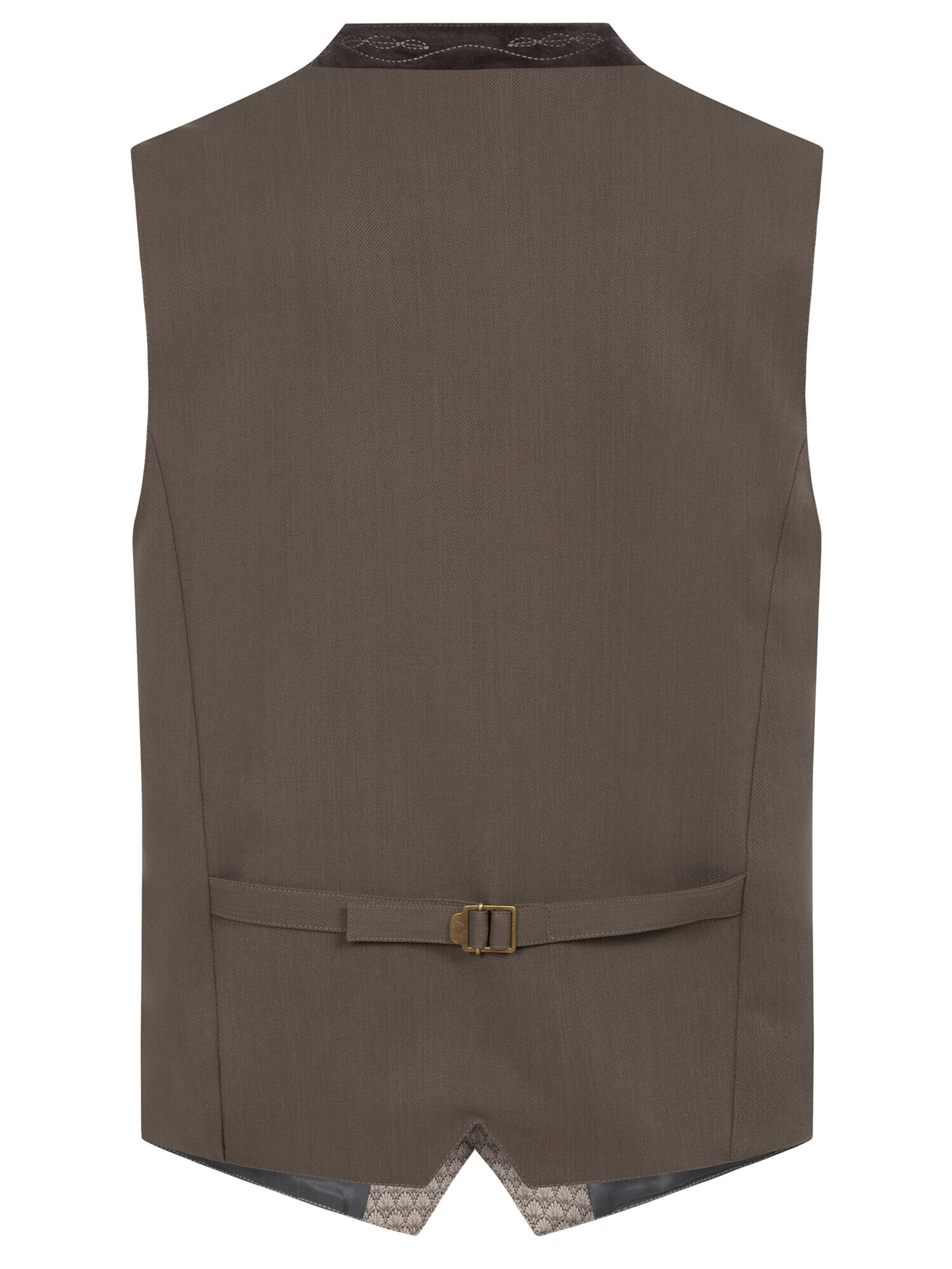 Trachtenhof Nübler Vest 'Trachtengilet Konrad' in Brown