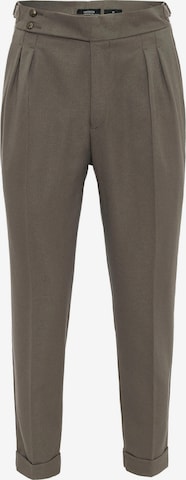 AntiochTapered Hlače s naborima - zelena boja: prednji dio