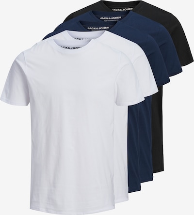 Tricou 'Essentials' JACK & JONES pe albastru închis / negru / alb, Vizualizare produs