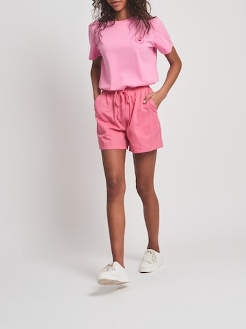 VILA Loose fit Trousers 'Fabio' in Pink