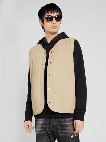 Gilet 'TIDE' SELECTED HOMME en beige : devant