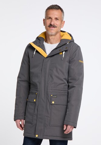 Schmuddelwedda Winter parka in Grey: front