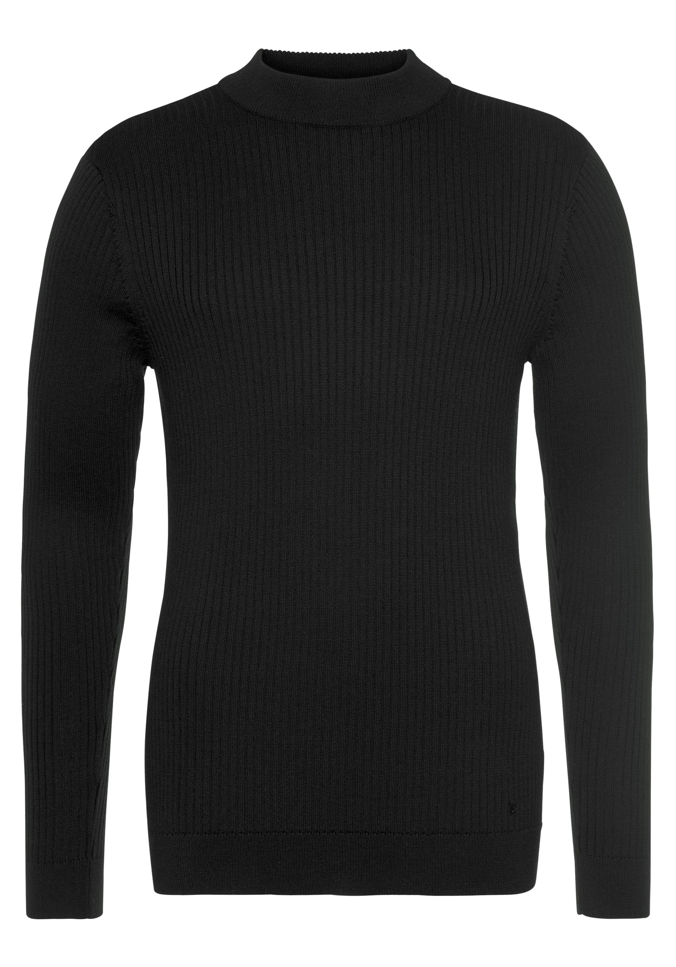 Bruno Banani Bruno Banani Strickpullover in Schwarz: Vorderseite