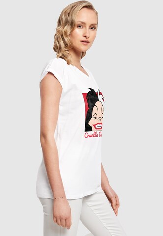 ABSOLUTE CULT T-Shirt '101 Dalmations - Cruella De Vil Head' in Weiß