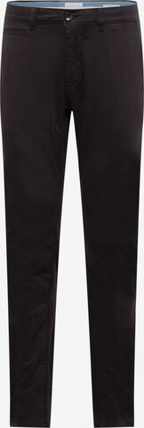 Pantalon chino 'Tavis' TOM TAILOR en noir : devant