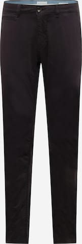 Pantalon chino 'Tavis' TOM TAILOR en noir : devant