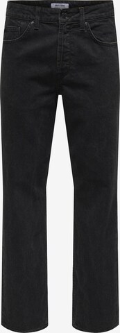 Only & Sons Regular Jeans in Zwart: voorkant