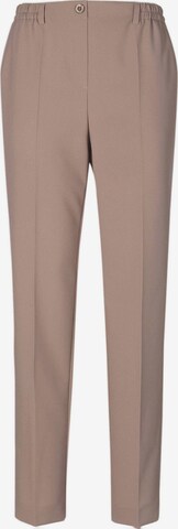 Goldner Regular Pleated Pants in Beige: front