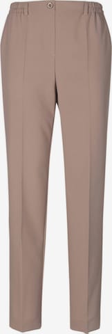 Regular Pantalon à plis Goldner en beige : devant