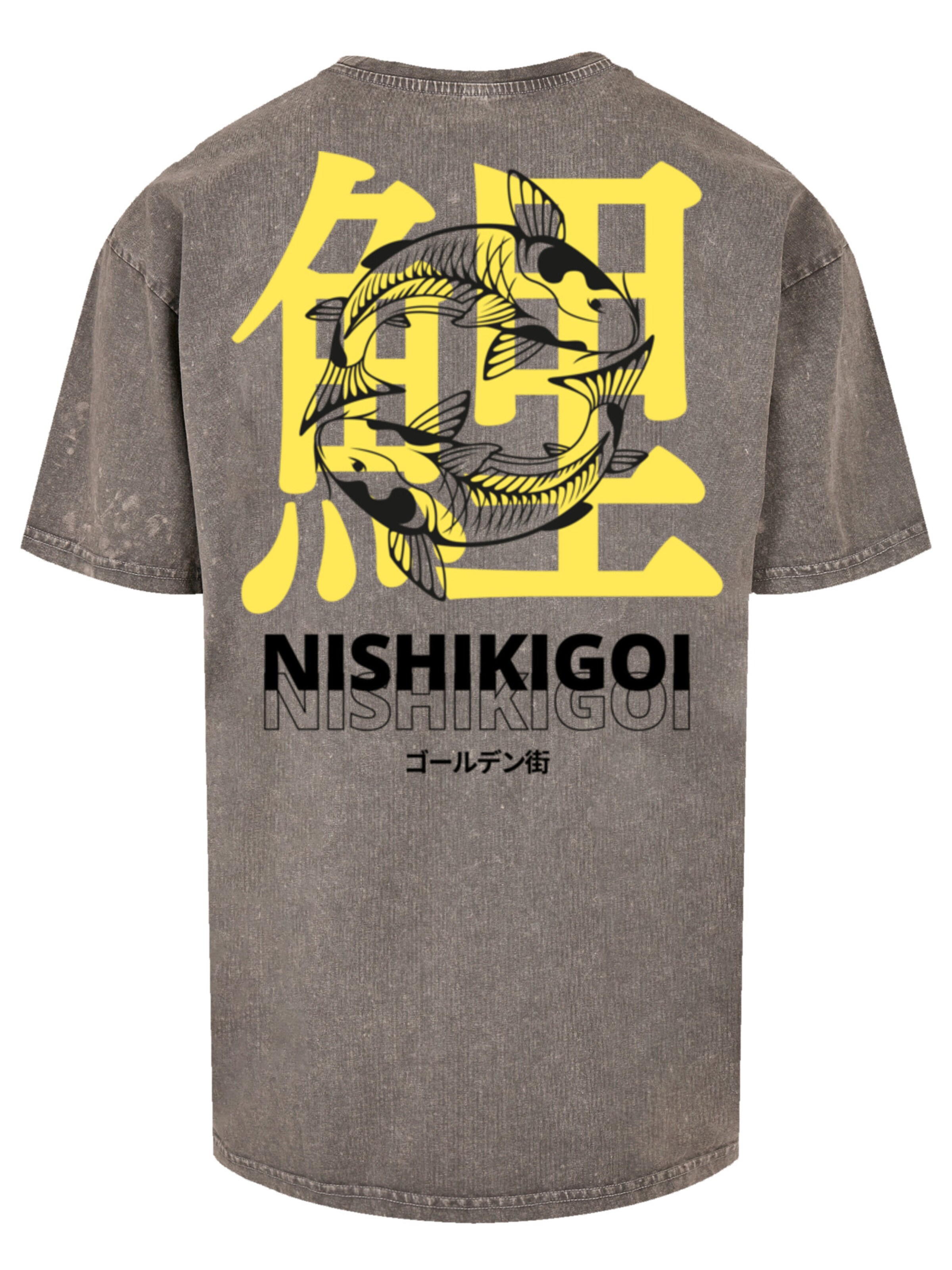 T-Shirt 'Koi Golden Gai' F4NT4STIC en gris