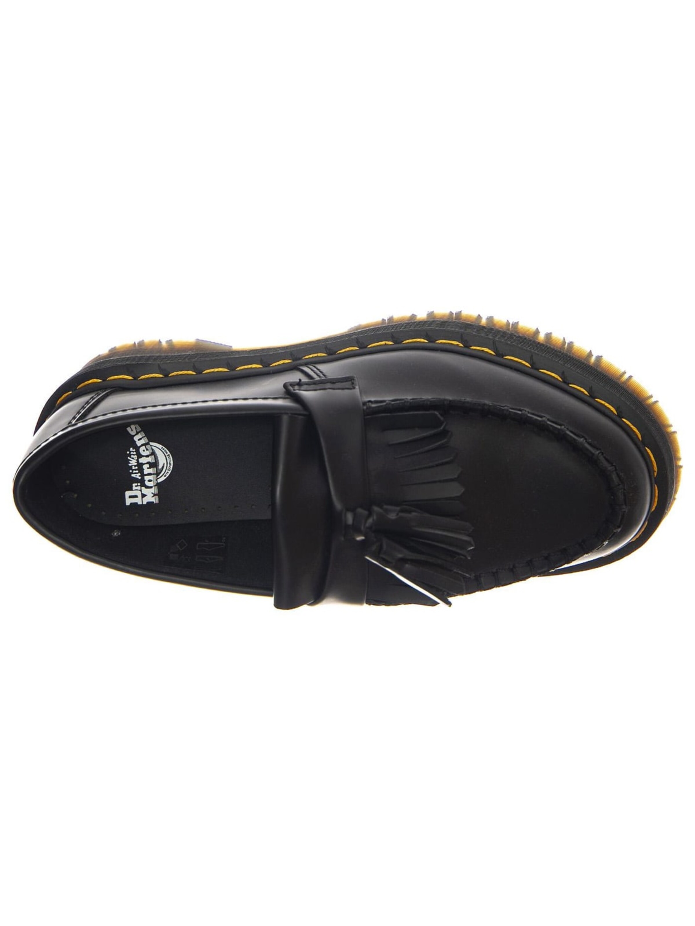 Dr. Martens Mocassins 'Adrian Quad Platform Loafers' in Zwart