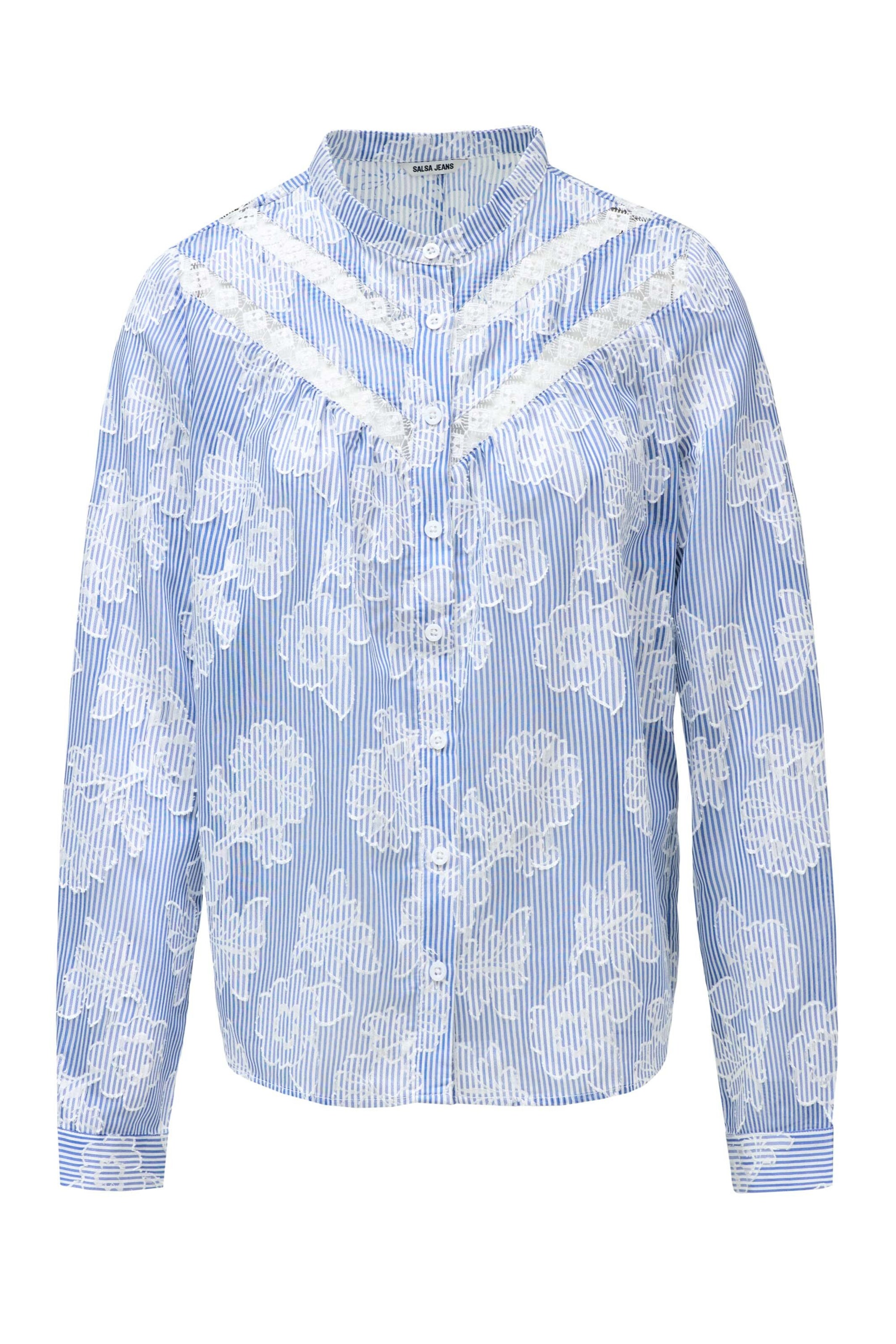 Salsa Jeans Blouse in Blauw: voorkant