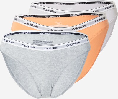 Calvin Klein Slip en gris chiné / orange clair / noir / blanc, Vue avec produit