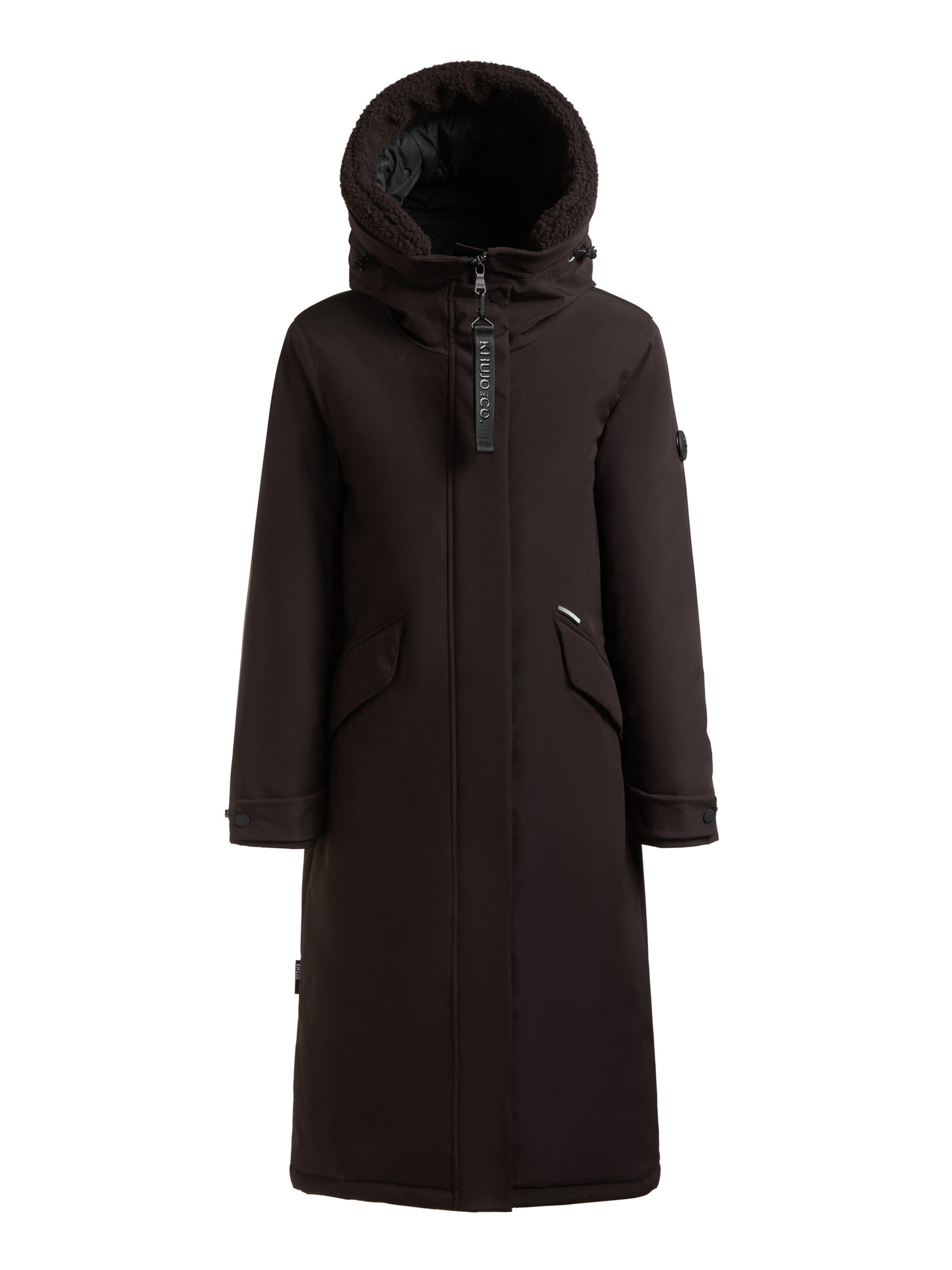 khujo Winterjas 'Agneta3' in Bruin: voorkant