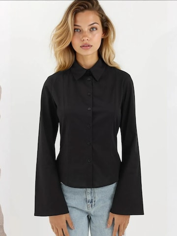 Camicia da donna 'Hemden' di Hiccup in nero: frontale