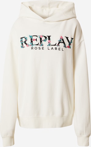 REPLAY Sweatshirt in Beige: front