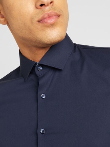 OLYMP - Ajuste estrecho Camisa de negocios en azul