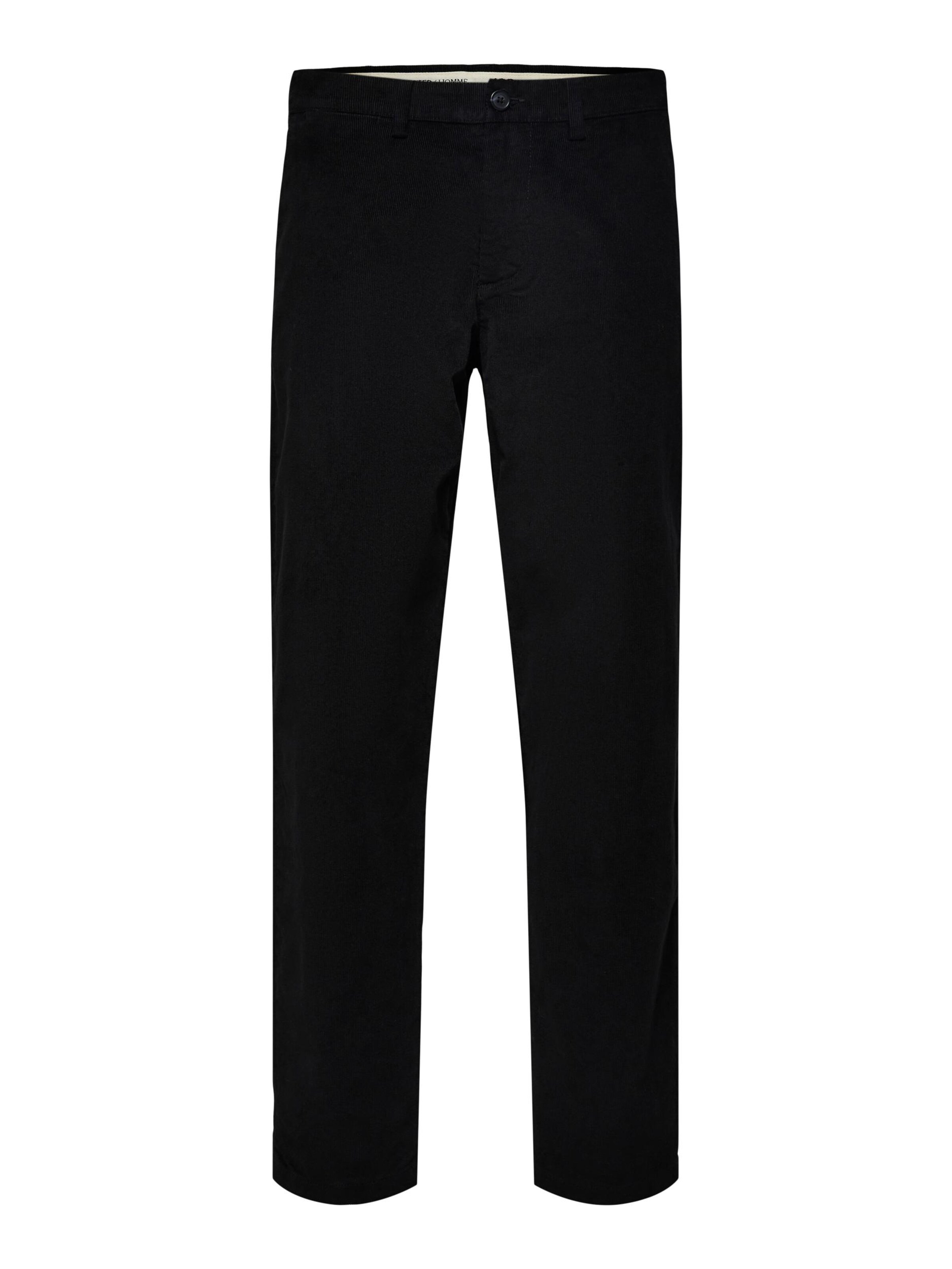 SELECTED Regularen Chino hlače 'SLHMiles' | črna barva: sprednja stran