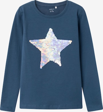 NAME IT Shirt 'Linstar' in Blauw: voorkant