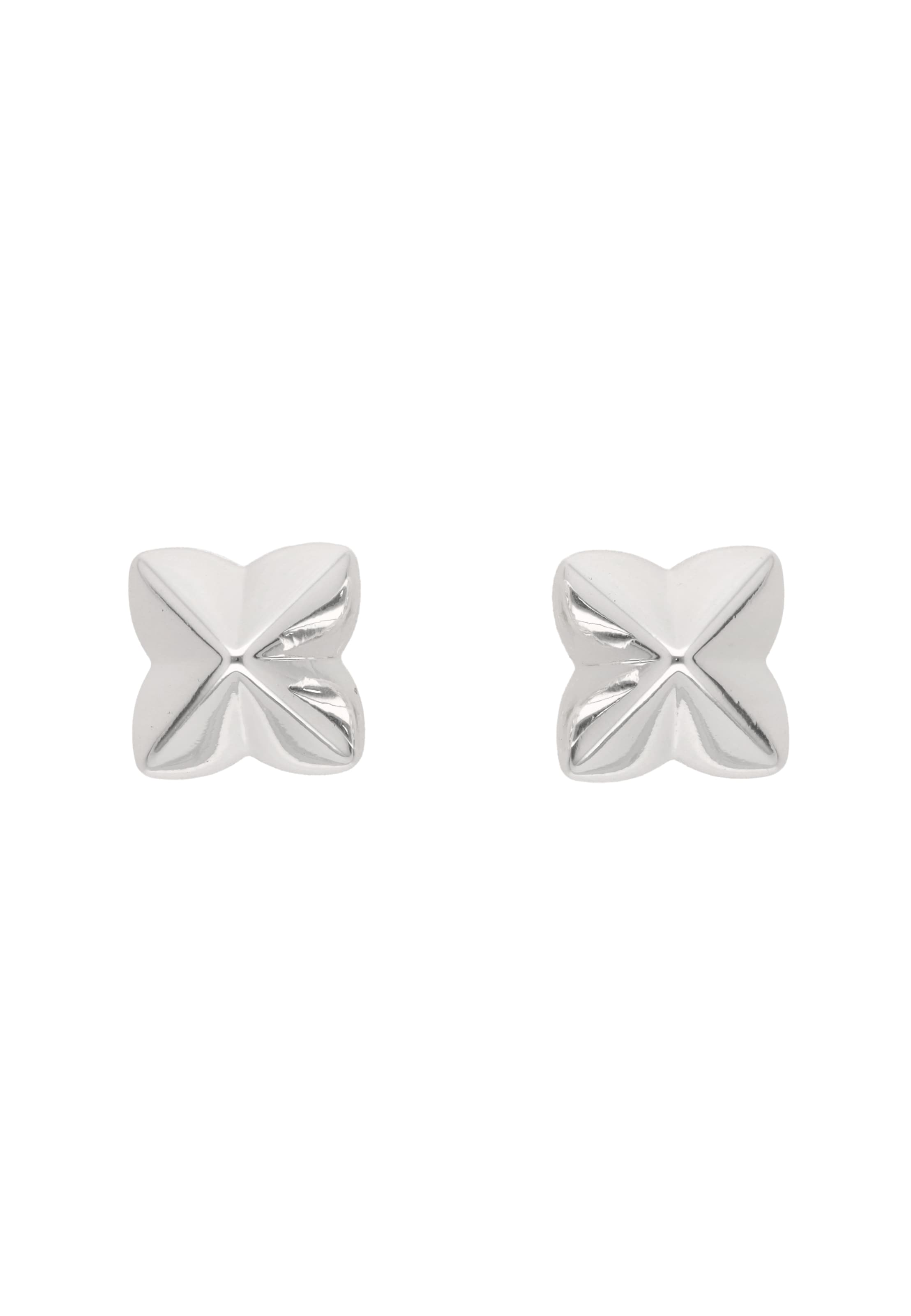 Boucles d'oreilles usha WHITE LABEL en argent : devant