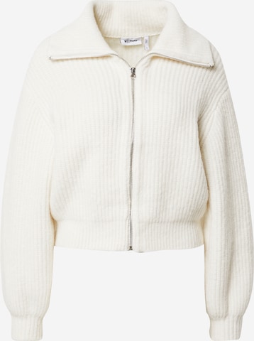 WEEKDAY Knit Cardigan 'Brielle' in White: front