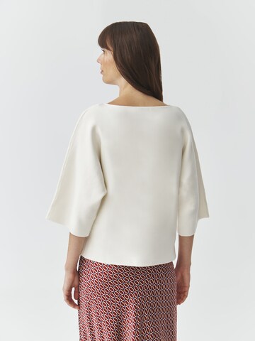 Pull-over 'RAFIA' TATUUM en blanc