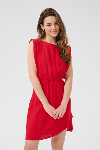 Kaffe Jurk 'Teri' in Rood: voorkant