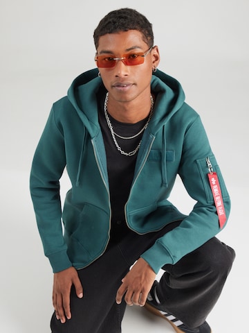 ALPHA INDUSTRIES Sweatjacke in Grün