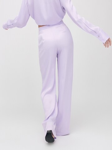 ABOUT YOU x VIAM Studio Loose fit Pants 'ELVIS' in Purple: back