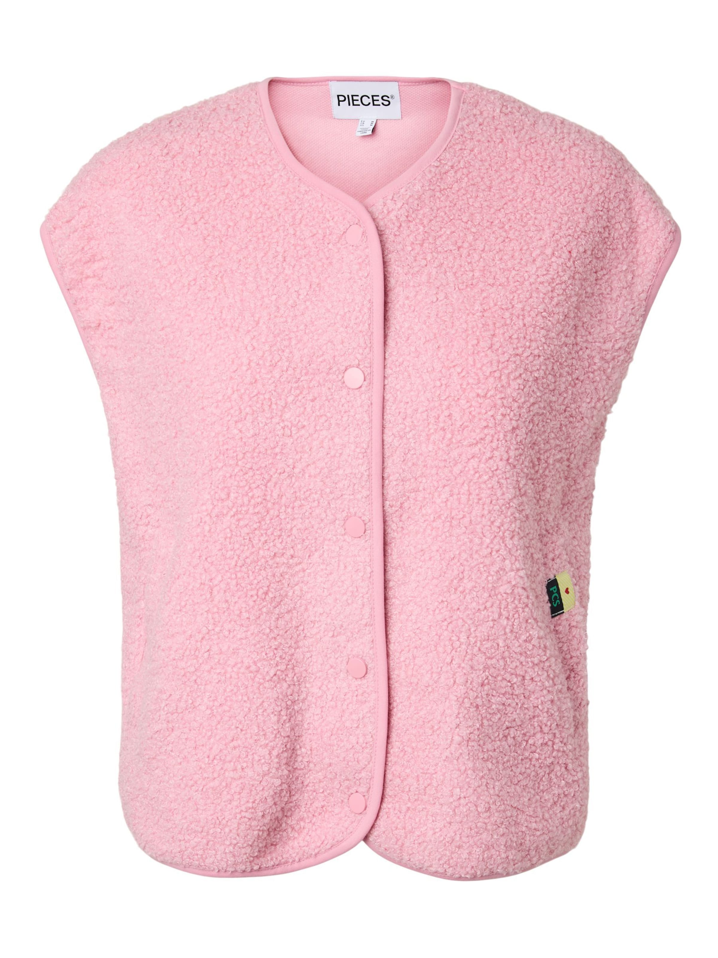 Gilet 'KATTY' di PIECES in rosa: frontale