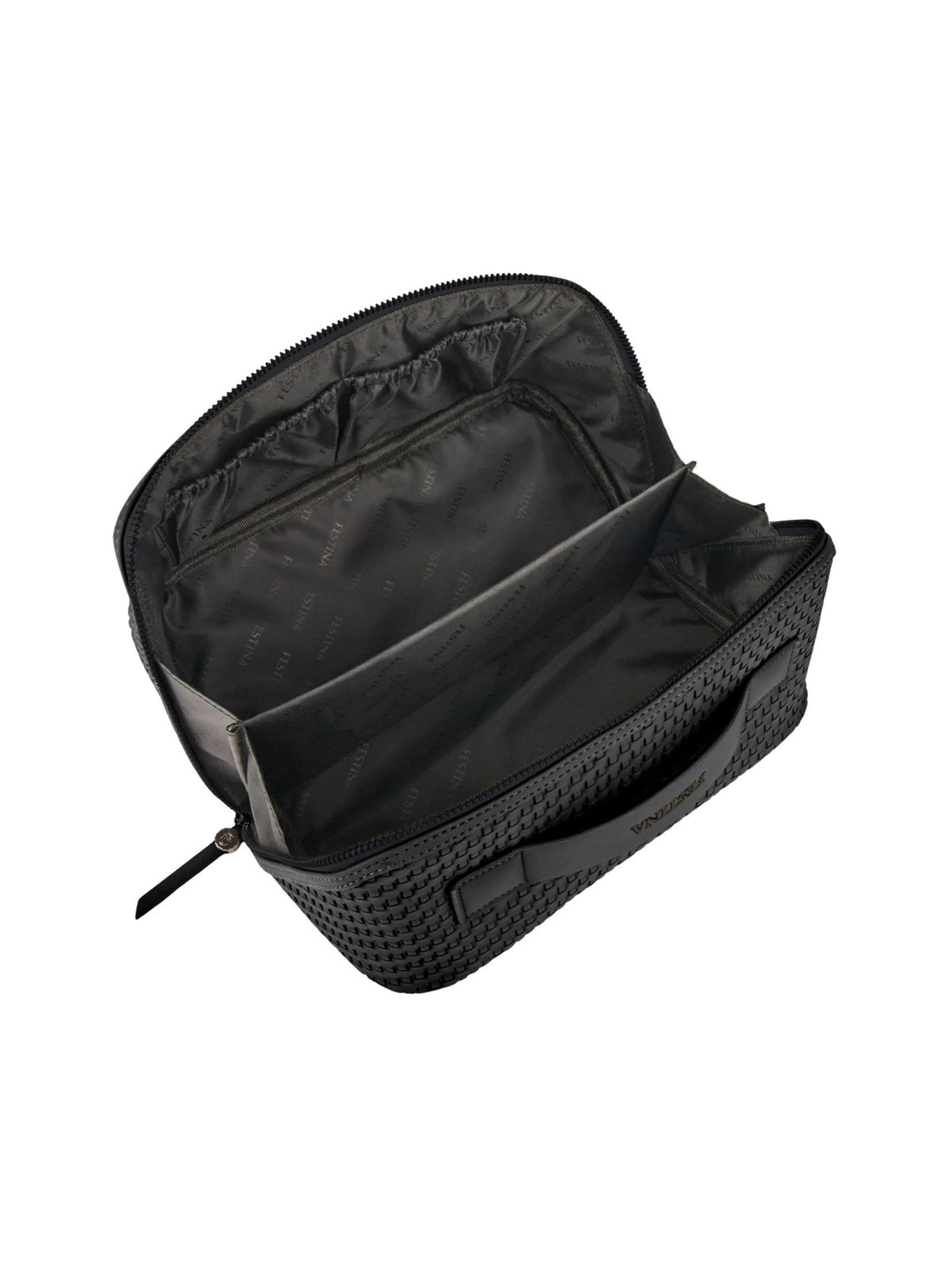 FESTINA Toilettas 'Toiletry Bag Interlace' in Zwart