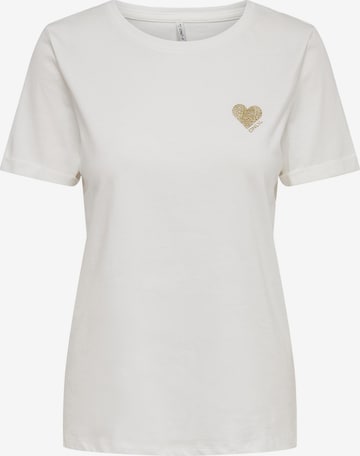 ONLY Тениска 'Kita' в бяло: отпред