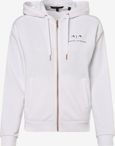 ARMANI EXCHANGE Veste de survêtement en noir / blanc, Vue avec produit