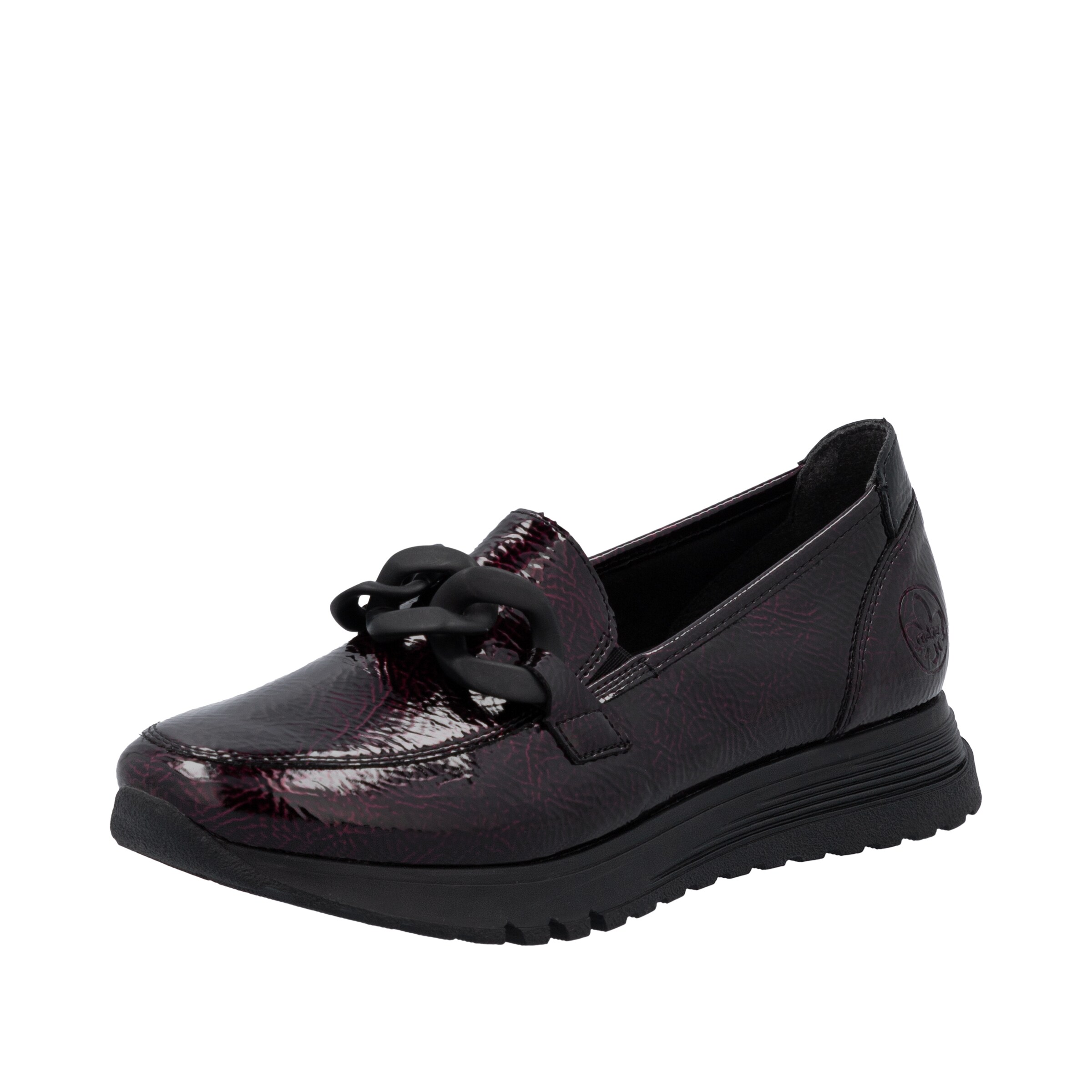 Chaussure basse Rieker en rouge : devant