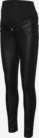 juoda MAMALICIOUS Siauras Džinsai 'MLSANTOS': priekis