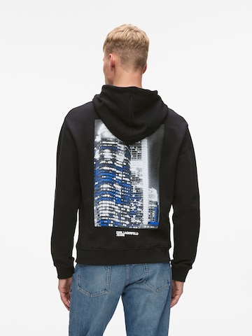 juoda KARL LAGERFELD JEANS Megztinis be užsegimo 'CITYSCAPE': priekis