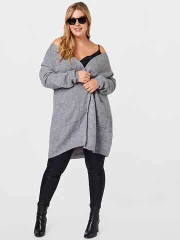 ABOUT YOU Curvy Knit Cardigan 'Sofia' in Grey