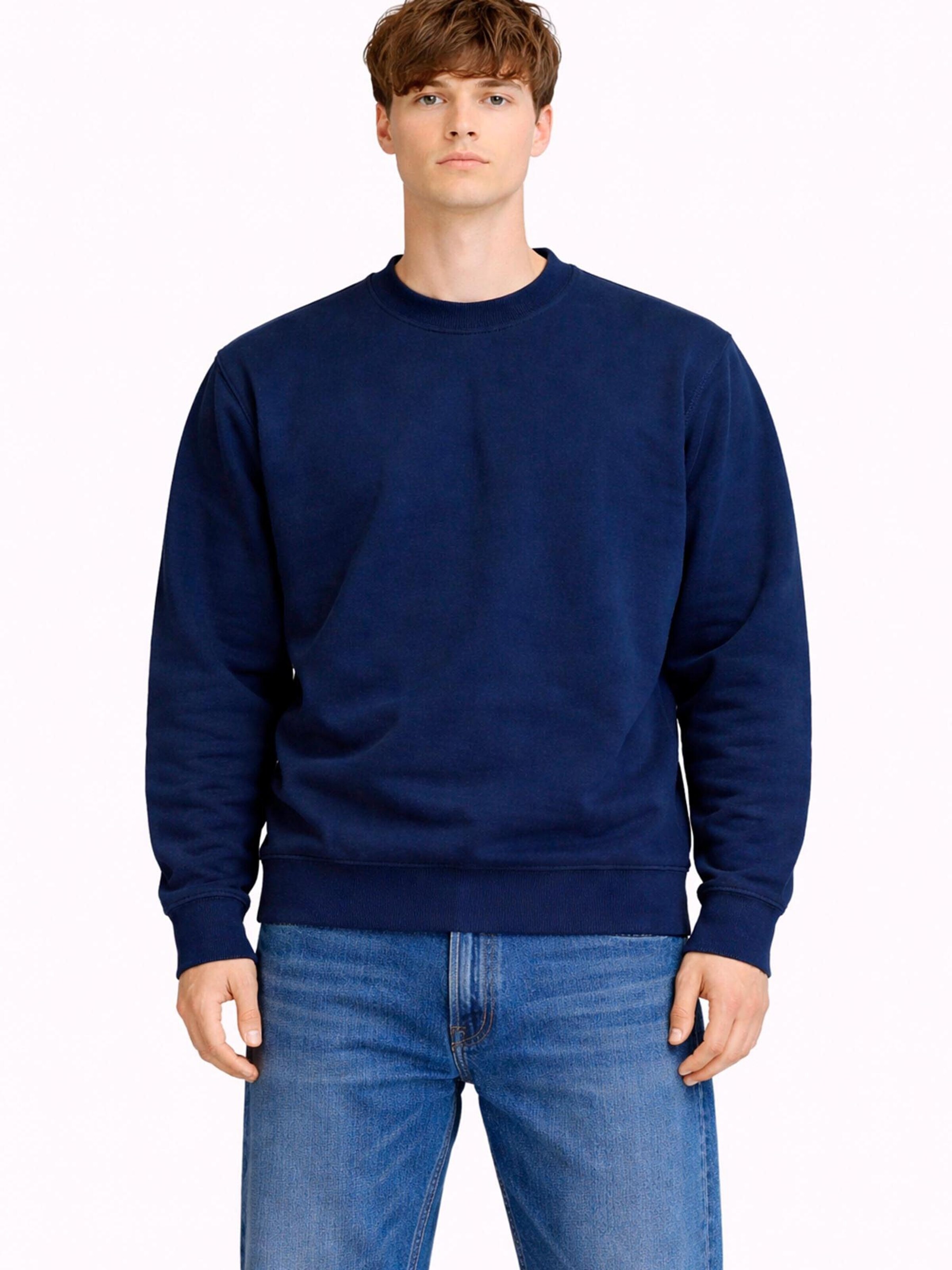 A Question Of (AQO) Sweatshirt 'Johannes' in Blauw: voorkant