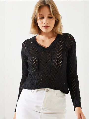 Pull-over Bianco Lucci en noir : devant