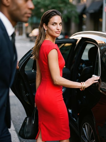 AUDRAY Sukienka etui 'LAUREN' w kolorze czerwony