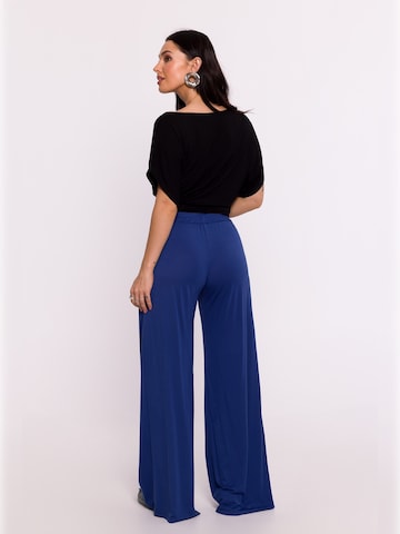 BeWear - Pierna ancha Pantalón de pinzas en azul