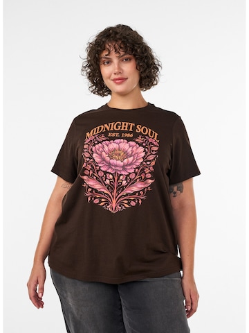 T-shirt Zizzi en marron