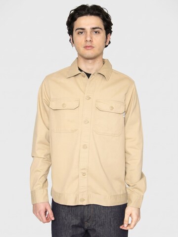 Only & Sons Comfort fit Button Up Shirt 'Onssilvio LS Pocket Overshirt Twill' in Beige
